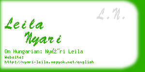 leila nyari business card